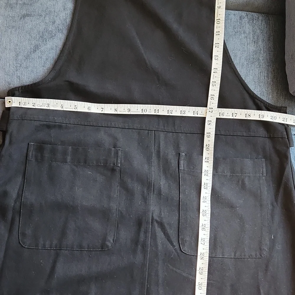 NWOT, Bridge & Burn Renee Dungaree Black Denim Overalls Dress sz L - Picture 9 of 10